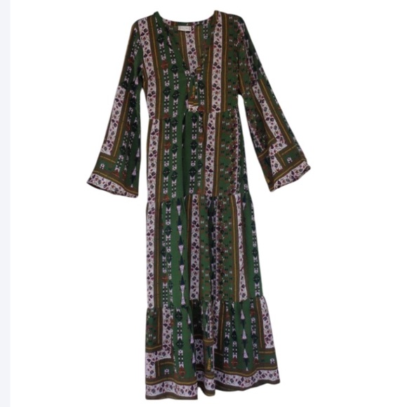 Altar'd State Dresses & Skirts - Altar’d State dress boho bell sleeve print long dress cottagecore hippie size S